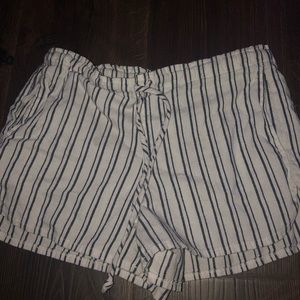 Brandy Melville blue and white striped shorts